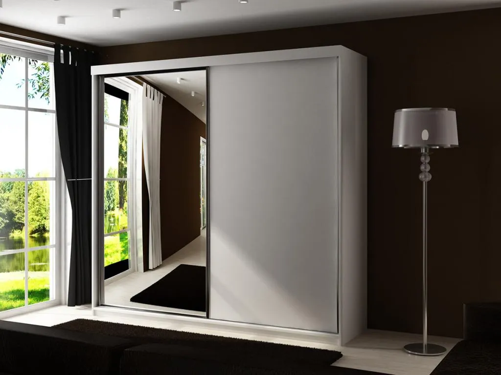 Armario Mobtrendy 107 Blanco 200x200x62cm Puertas de armario - Correderas uwvq33256