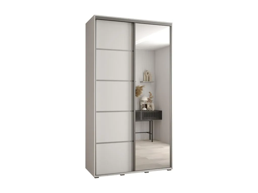 ARMARIO Decopractico 5 DE PUERTAS CORREDERAS 235.2/130/45 2 puertas (Blanco/Blanco/Plata) QPOZ73153