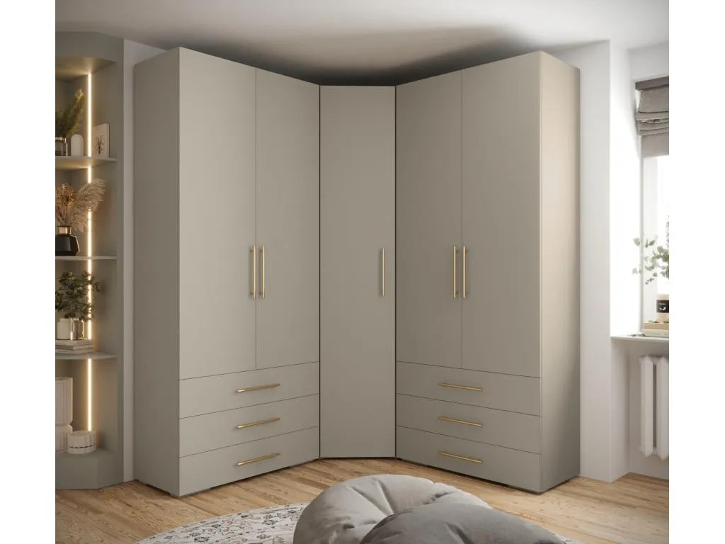 Jmmhogar 3 armario con puertas batientes 236.7/182/47