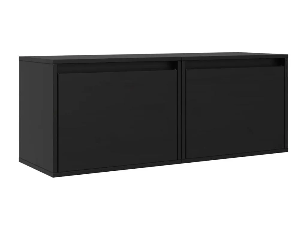 Armarios de pared 2 uds Mueblesclasic maciza Mueblesclasic negro 45x30x35 cm