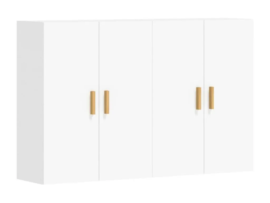 Armarios de pared 2 uds Francomuebleses de ingeniería blanco