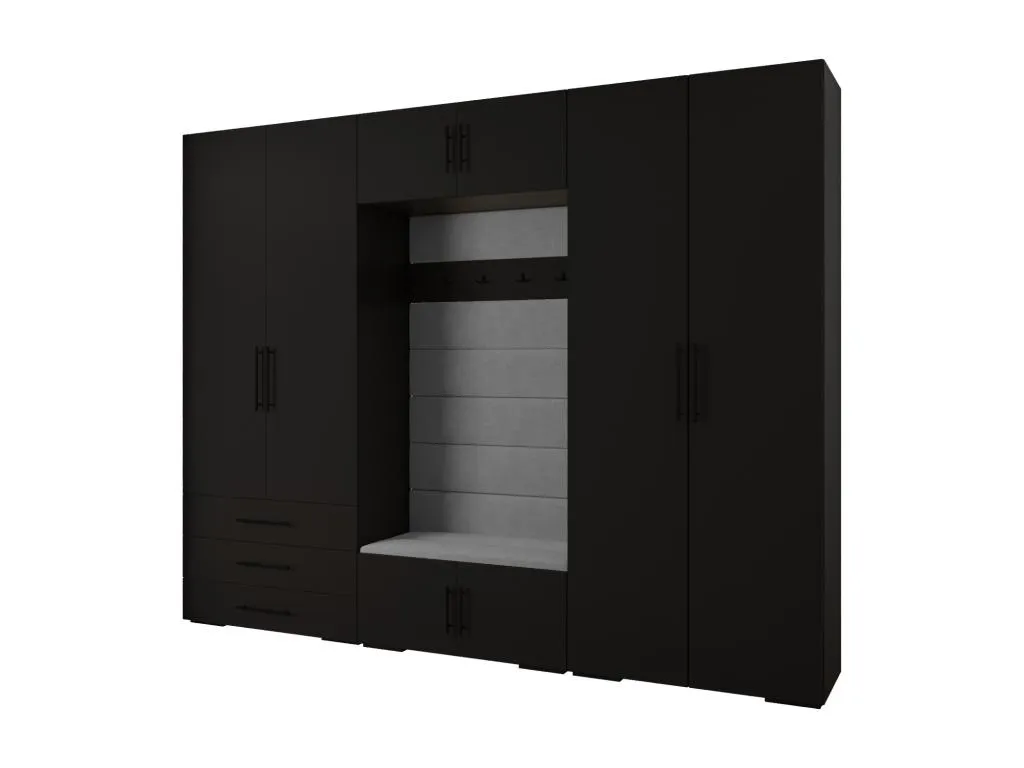 Armario Biocasahogar con 3 puertas batientes dimensiones 236.7x300x47 cm DF7458716