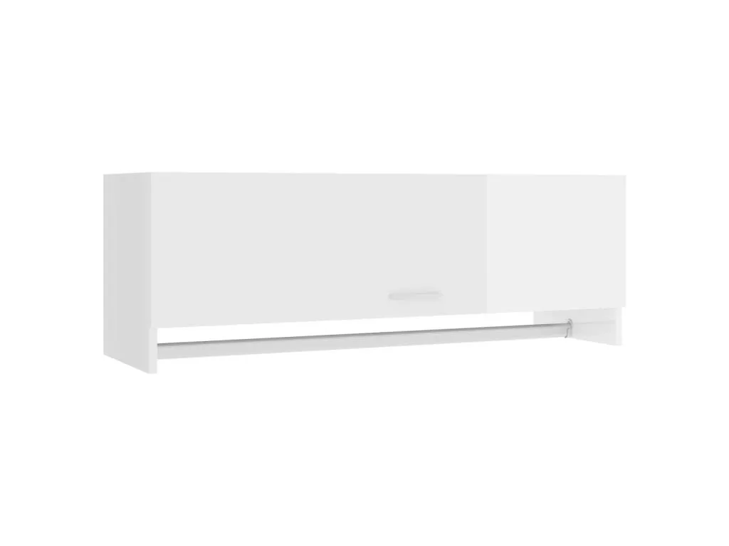 Armario de Vivircalido contrachapada blanco brillante 100x32.5x35 cm 02117goxb