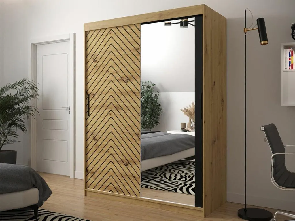 Armario Vivircalido 311 Vivircalido Artisan | Negro 200x150x62cm Puertas de armario - Correderas vxee99948