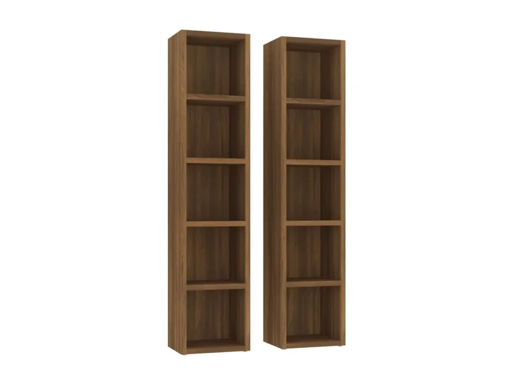 Armarios CD 2 uds Decoesp marrón 21x16x93.5cm Decoesp contrachapada TMDL61921