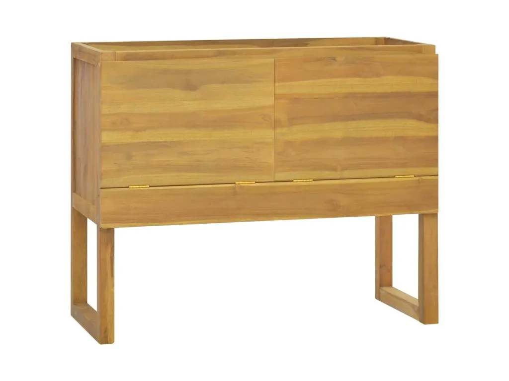 Armario de baño confeccionado en madera maciza de teca Vivirsingular dimensiones 90x45x75 cm color marrón ofov71163
