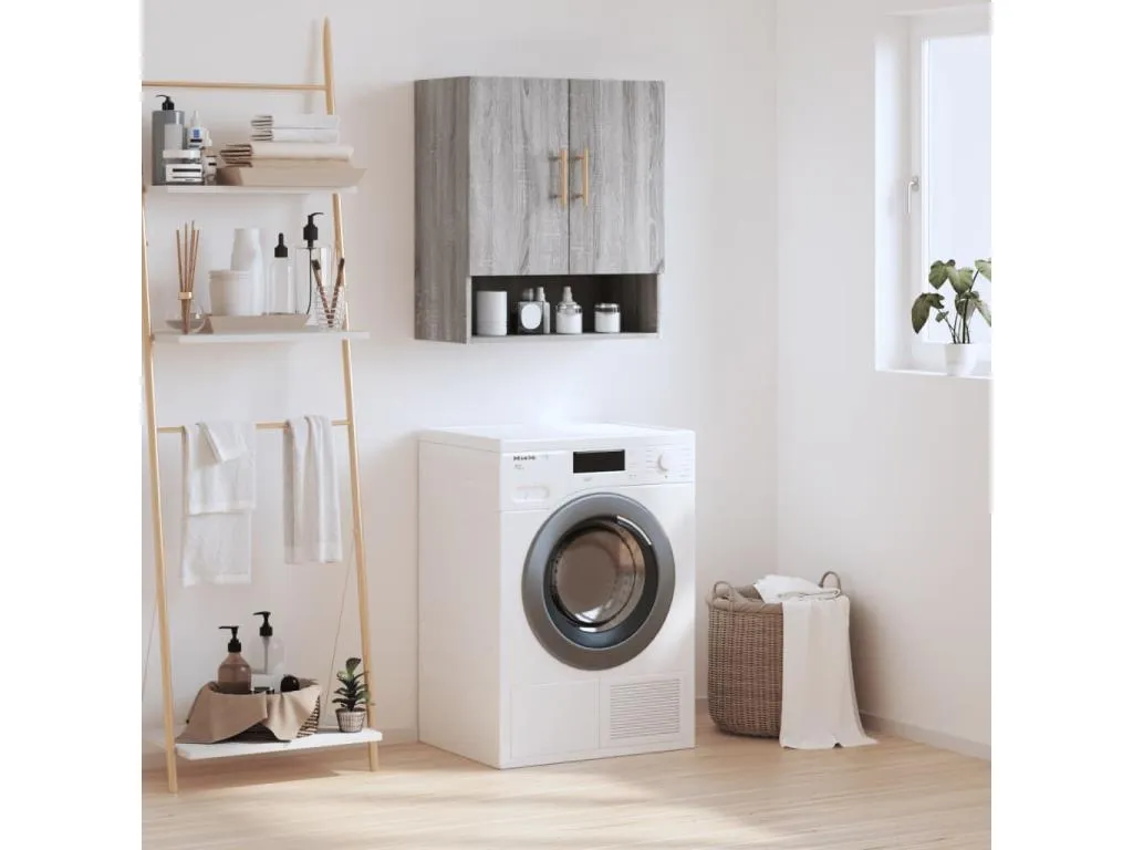 Homepleno Armario de pared Homepleno de ingeniería gris Homepleno 60x31x70 cm 55908vxck