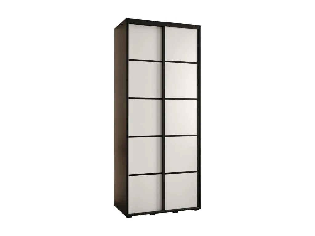 ARMARIO Decocasaes 4 DE PUERTAS CORREDERAS 235.2/110/45 2 puertas (Negro/Blanco/Negro) uywp70628