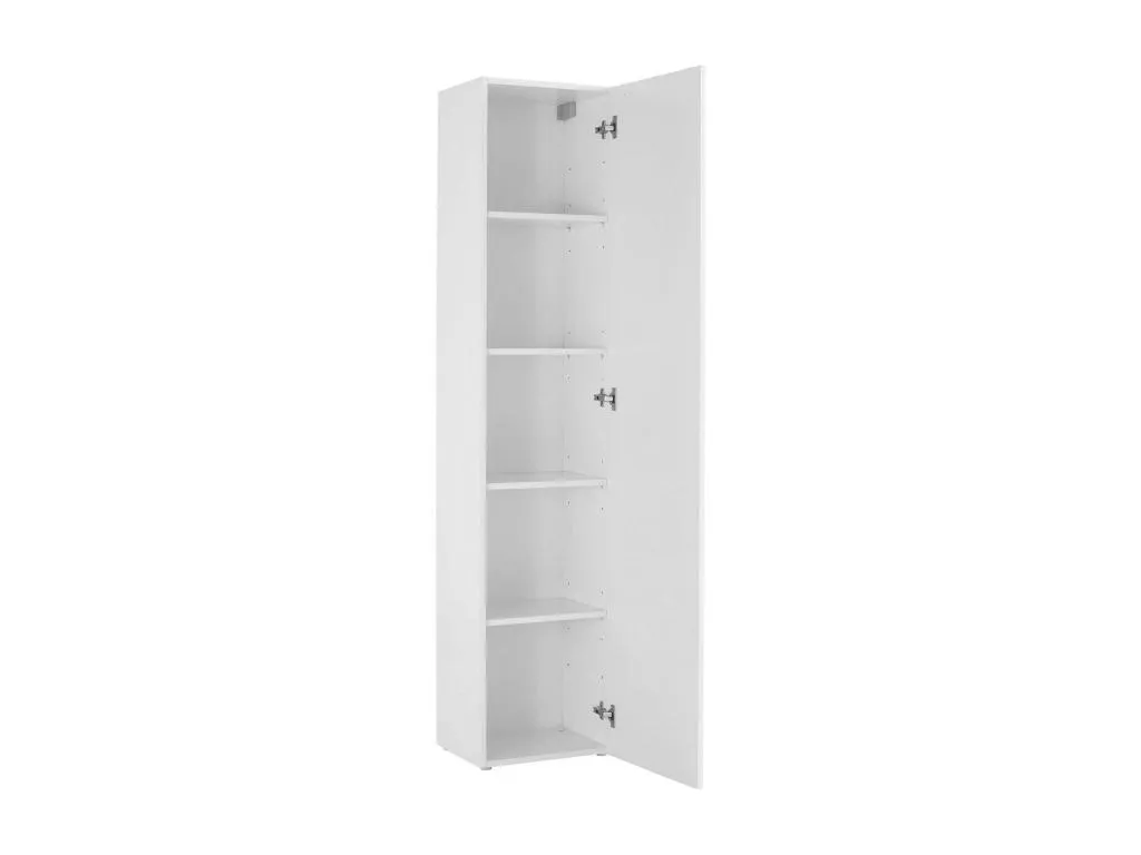 Armario Multiusos Vivircalido Zapatero con 1 puerta y 4 estantes Mueble multifuncional Made in Italy cm 40x30h180 Blanco brillante twpm37423