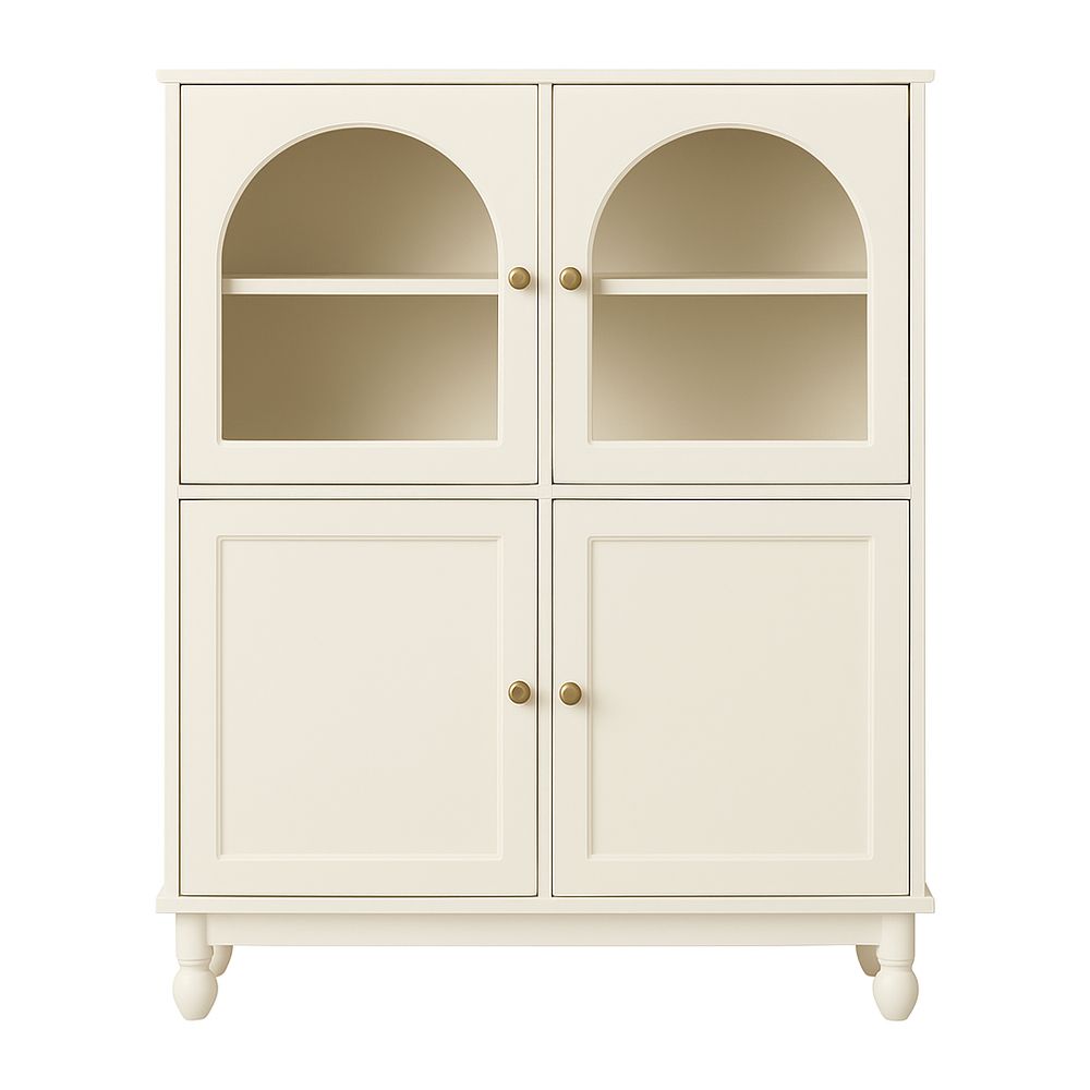 Armario de almacenamiento cuadrado de estilo escandinavo en color blanco,mueble organizador con puertas y estantes para salón y dormitorio