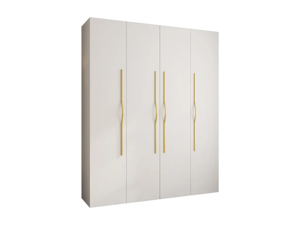 Armario Banakdecoracion 2 con puertas batientes 245.5/200/50 4 puertas (blanco/oro) 84331HFCC