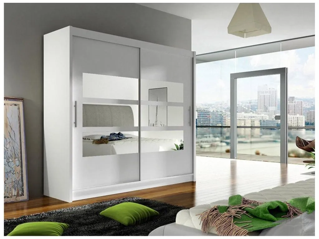 Armario Alkihogares 101 Blanco 215x180x58cm Puertas de armario - Correderas