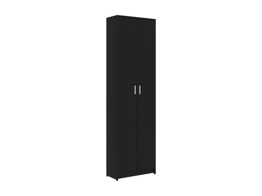 Armario recibidor en negro 55x25x189 cm – Contrachapado Casahandy