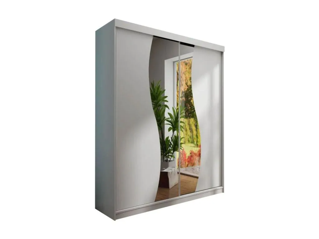 Armario Biocasahogar 110 – Blanco – Puertas correderas – 200x150x62 cm JS3347998