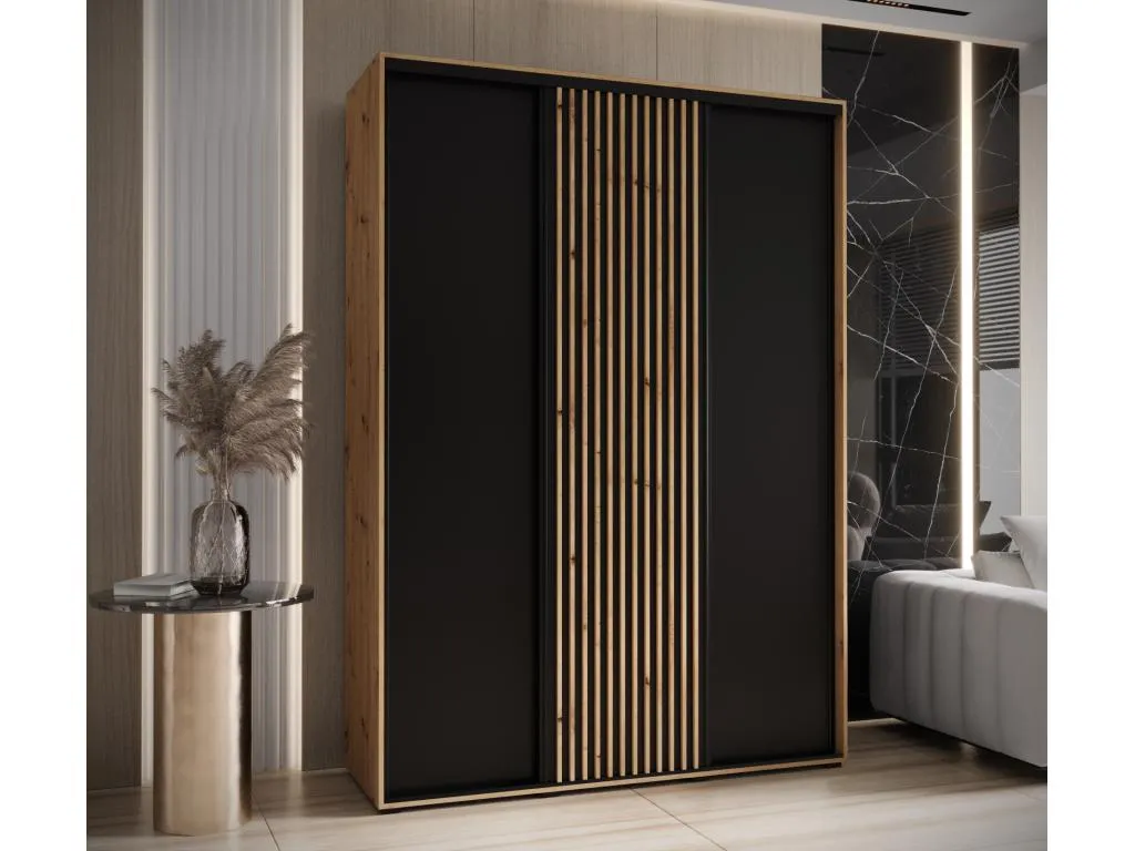 ARMARIO Jmmhogar 1 DE PUERTAS CORREDERAS 235.2/170/45 3 puertas (artisan/negro)