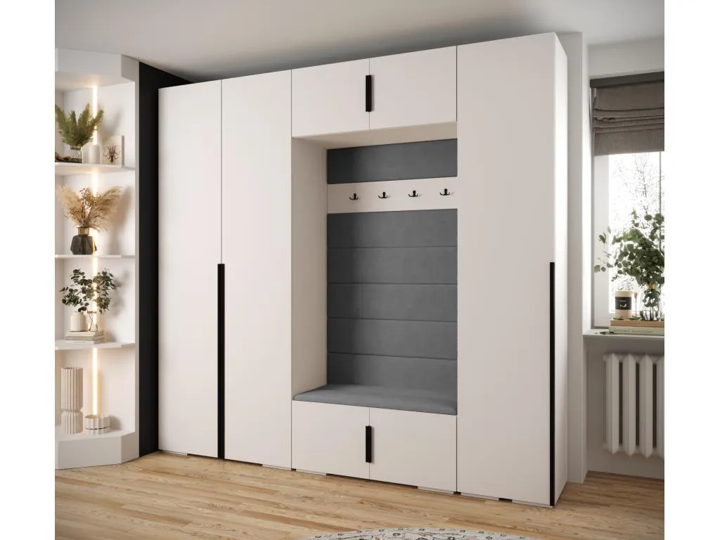 Jmmhogar 4 armario con puertas batientes 236.7/250/47