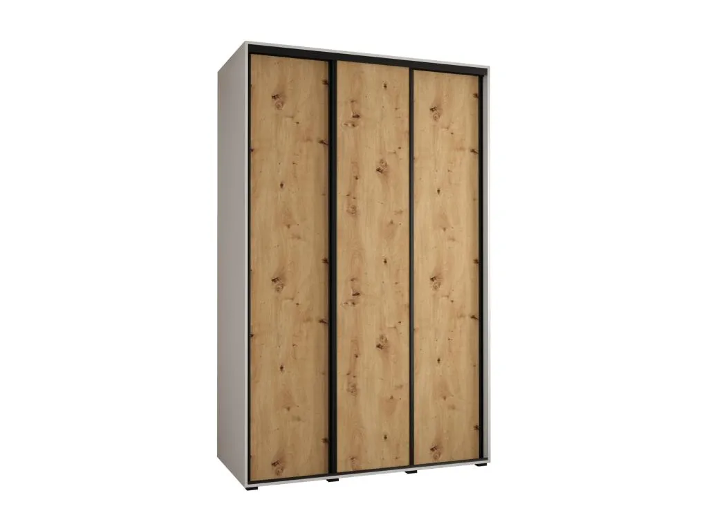 ARMARIO Hogarve 1 DE PUERTAS CORREDERAS 235.2/150/60 3 puertas (Blanco/Artisan/Negro) jyac64636