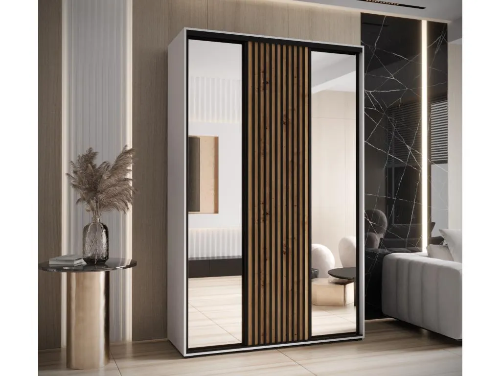 ARMARIO Lluesmahome 2 DE PUERTAS CORREDERAS 235.2/150/45 3 puertas (blanco/artisan) 75651CRUS