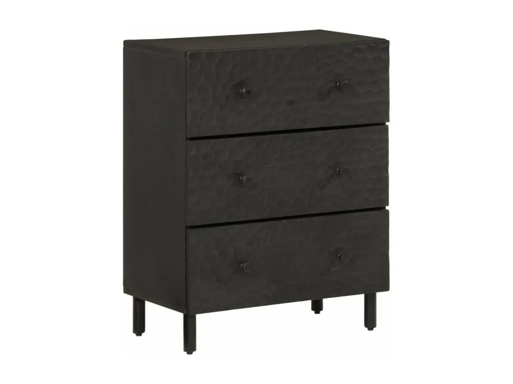 Armarios auxiliares 2 piezas Boverdeco maciza Boverdeco negro 60x33x75cm