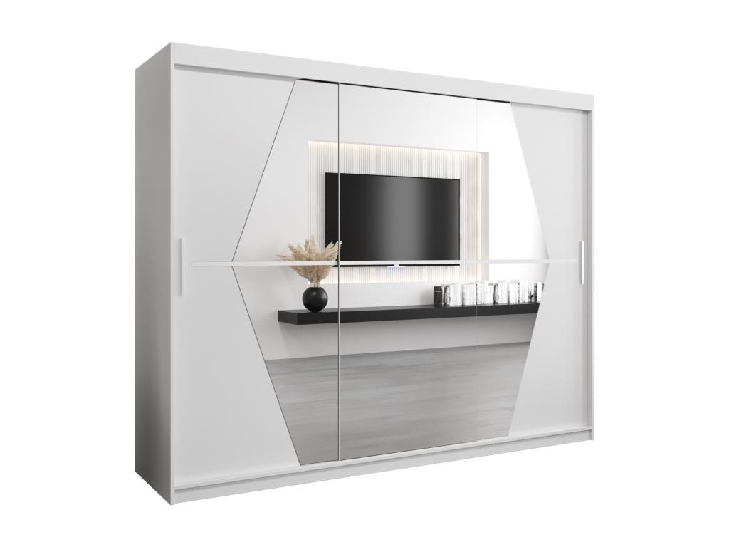 Armario Homelyvo de puertas correderas 200/250/62 3 puertas blanco/blanco