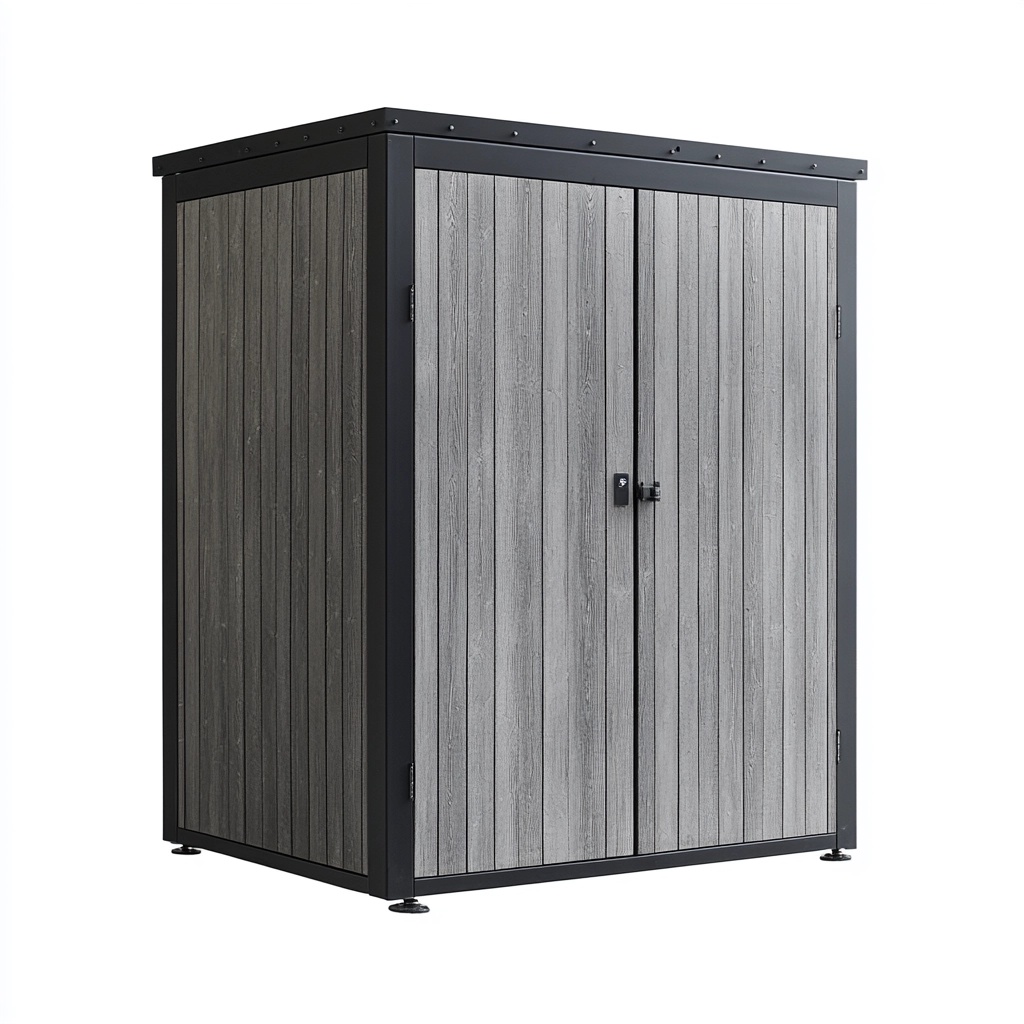 Cobertizo para exteriores jardín mediano metal gris almacenamiento impermeable armario UV0825160