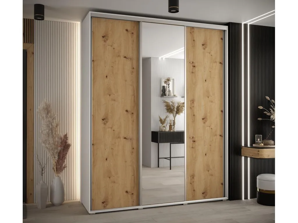 ARMARIO Sancaldeco 3 DE PUERTAS CORREDERAS 235.2/200/45 3 puertas (Blanco/Artisan/Plata) ODDI44319
