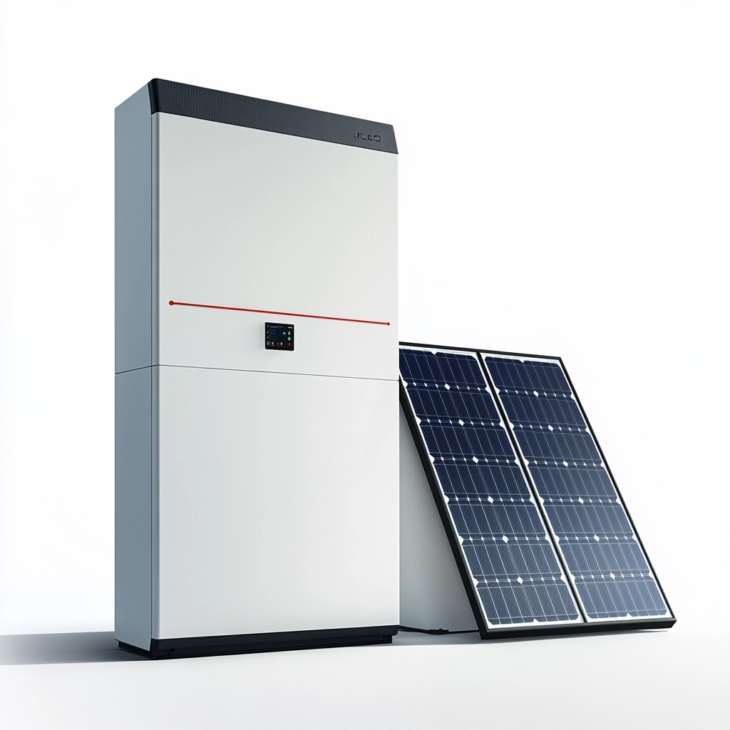 Sistema solar de almacenamiento de energía armario metálico gris para uso doméstico y comercial con paneles solares de respaldo HA1388504