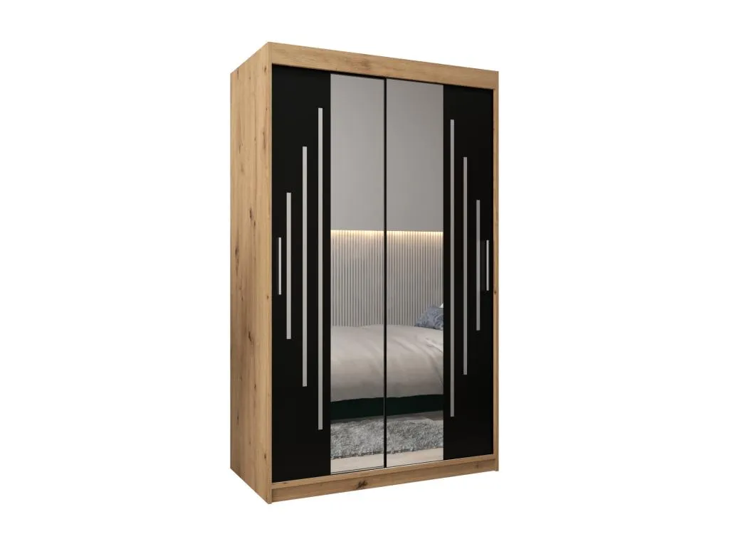 ARMARIO Prietocasa 1 DE PUERTAS CORREDERAS 200/120/62 2 puertas (artisan/negro)
