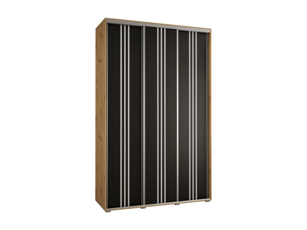 ARMARIO Banakdecoracion 6 DE PUERTAS CORREDERAS 235.2/150/45 3 puertas (Artisan/Negro/Plata) ECEZ21546