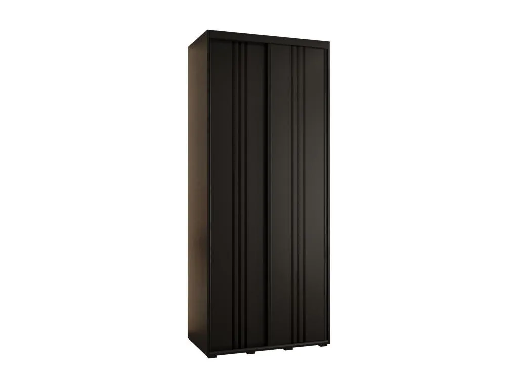 ARMARIO Alkihogares 6 DE PUERTAS CORREDERAS 235.2/100/45 2 puertas (Negro/Negro/Negro)
