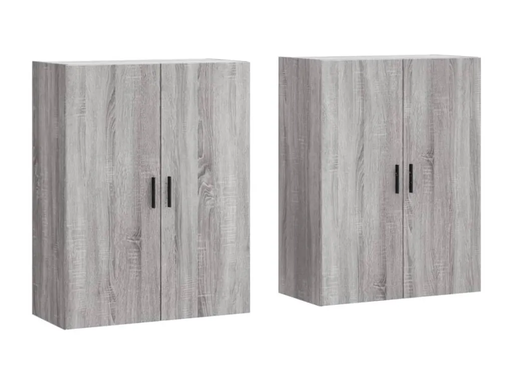 Armarios de pared 2 unidades gris Lluesmahome 69.5x34x90 cm TPWU23788