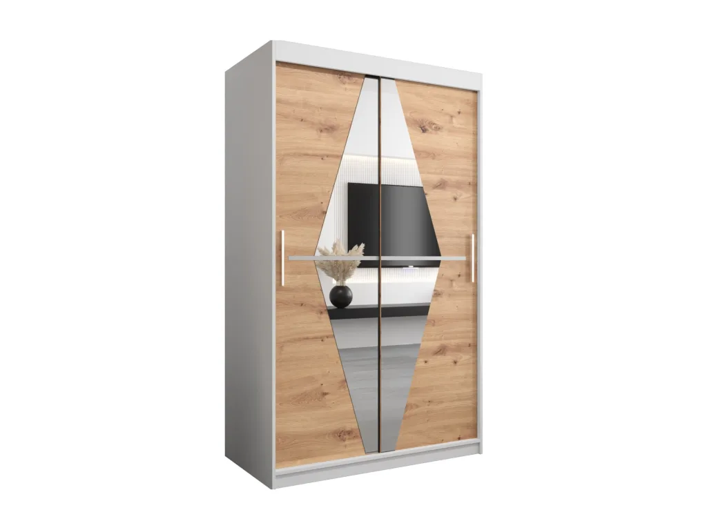 Armario Alkifurniturees de puertas correderas 200/120/62 2 puertas (blanco/artisan) KKVE45285