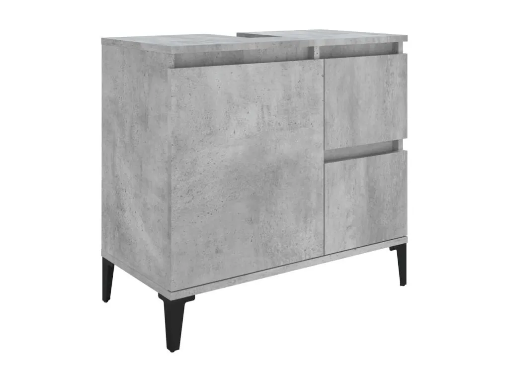 Armario de baño Mobtrendy contrachapada gris hormigón 65x33x60 cm hbeh00446