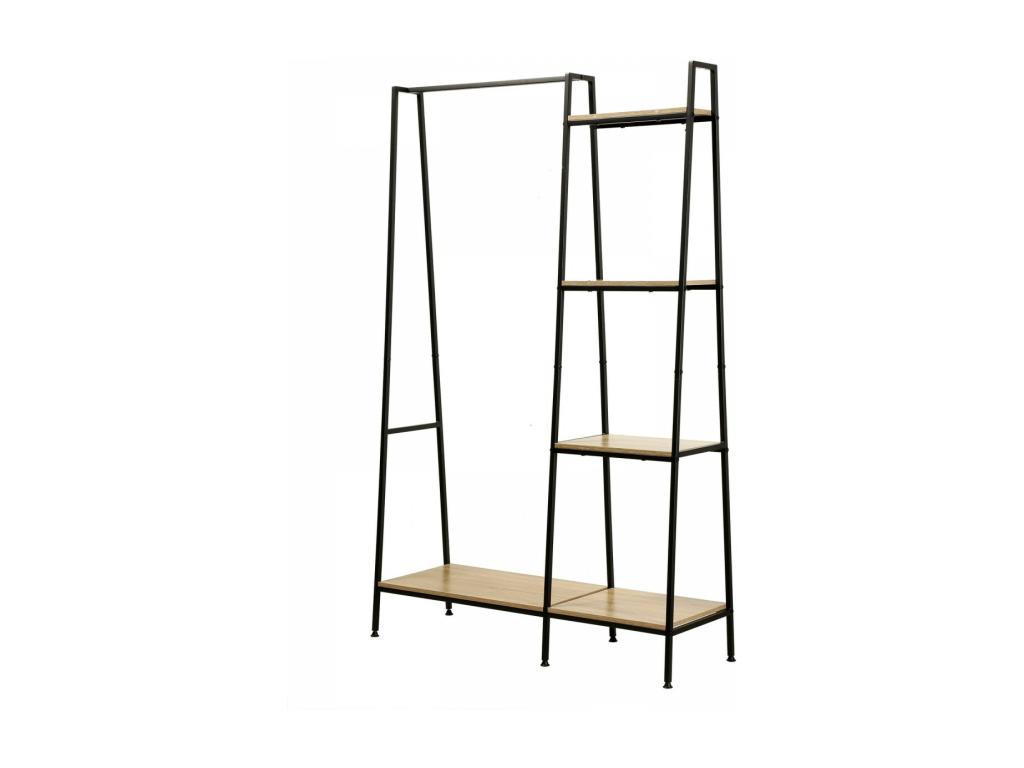 Armario abierto estilo industrial con balda inferior y 4 estantes Decohoguera AL0642734