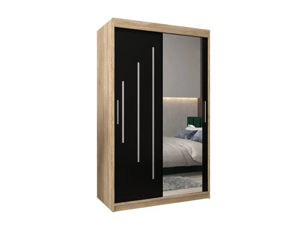 ARMARIO Decounico 2 DE PUERTAS CORREDERAS 200/120/62 2 puertas (Decounico/negro)