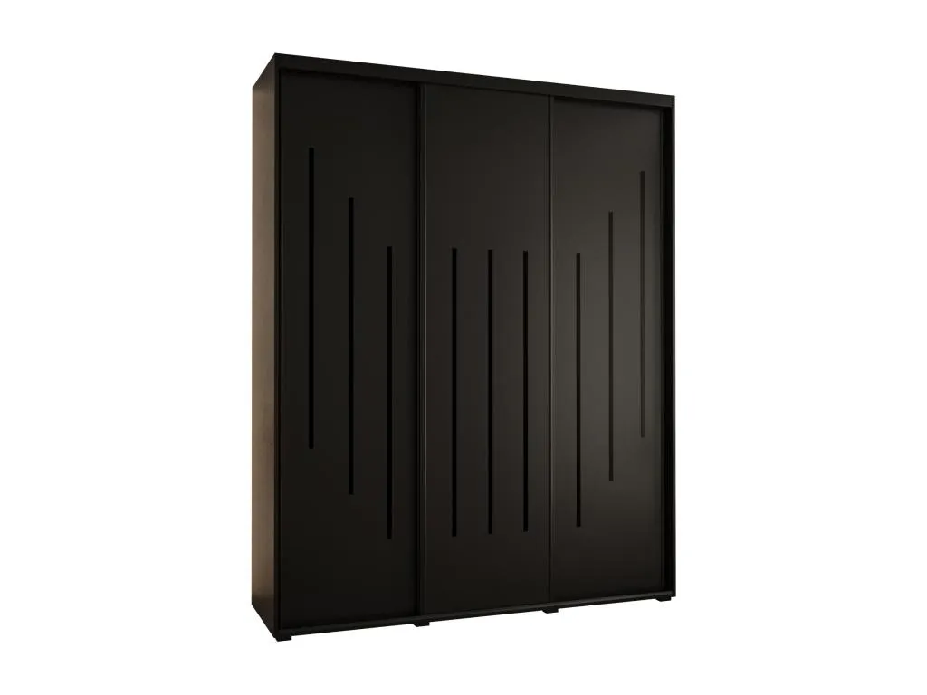 ARMARIO Hogarve 8 DE PUERTAS CORREDERAS 235.2/190/60 3 puertas (Negro/Negro/Negro) 00351kyku
