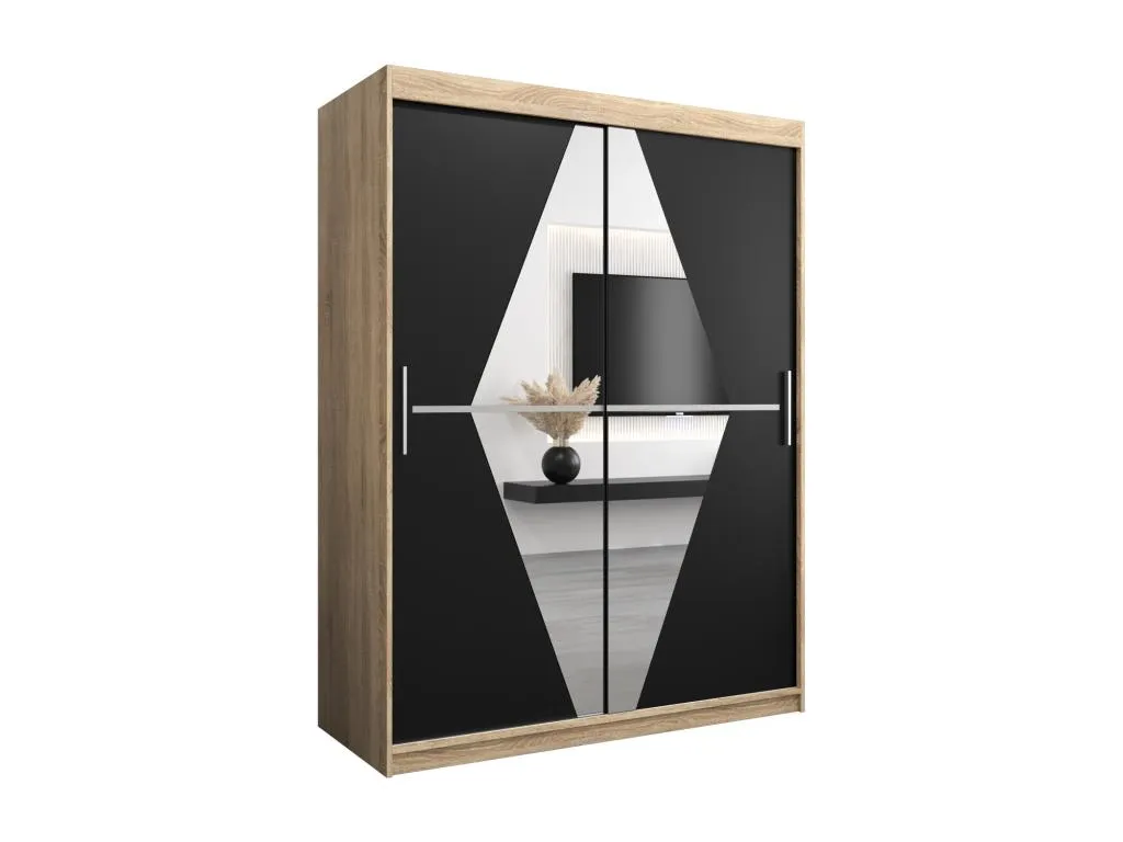 Armario Lluesmahome de puertas correderas 200/150/62 2 puertas (Lluesmahome/negro) 40057CEQW