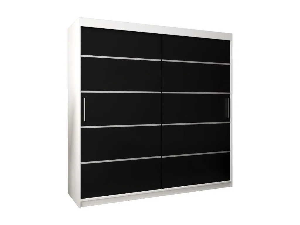 ARMARIO Prietocasa 1 DE PUERTAS CORREDERAS 200/200/62 2 puertas (blanco/negro)