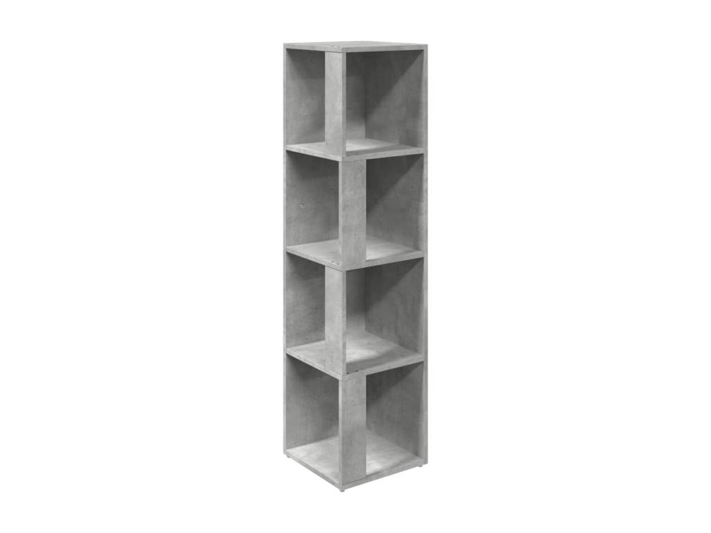 Armario esquinero Gris hormigón 33x33x132 cm Madera contrachapada