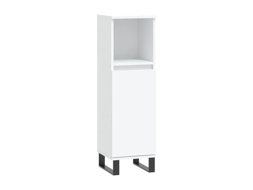 Armario de baño Mueblesclasic de ingeniería blanco 30x30x100 cm