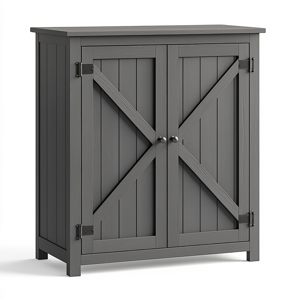 Casa y jardín Armario de almacenamiento protección contra la humedad 83x40x92 cm gris uso exterior madera RR0437733