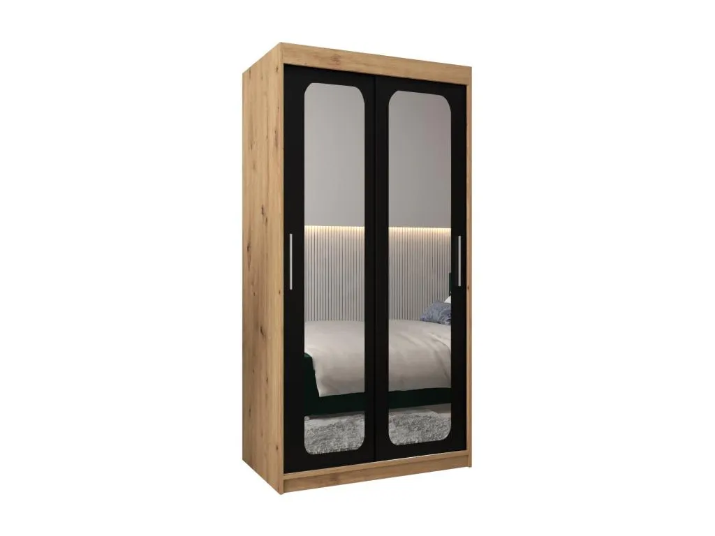 ARMARIO Hogarmini T3 DE PUERTAS CORREDERAS 200/100/62 2 puertas (artisan/negro) 33338cxyl