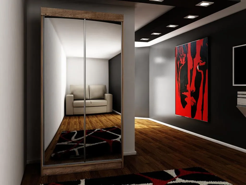 Armario Lluesmamuebles 102 Fresno oscuro 200x100x62cm Puertas de armario - Correderas
