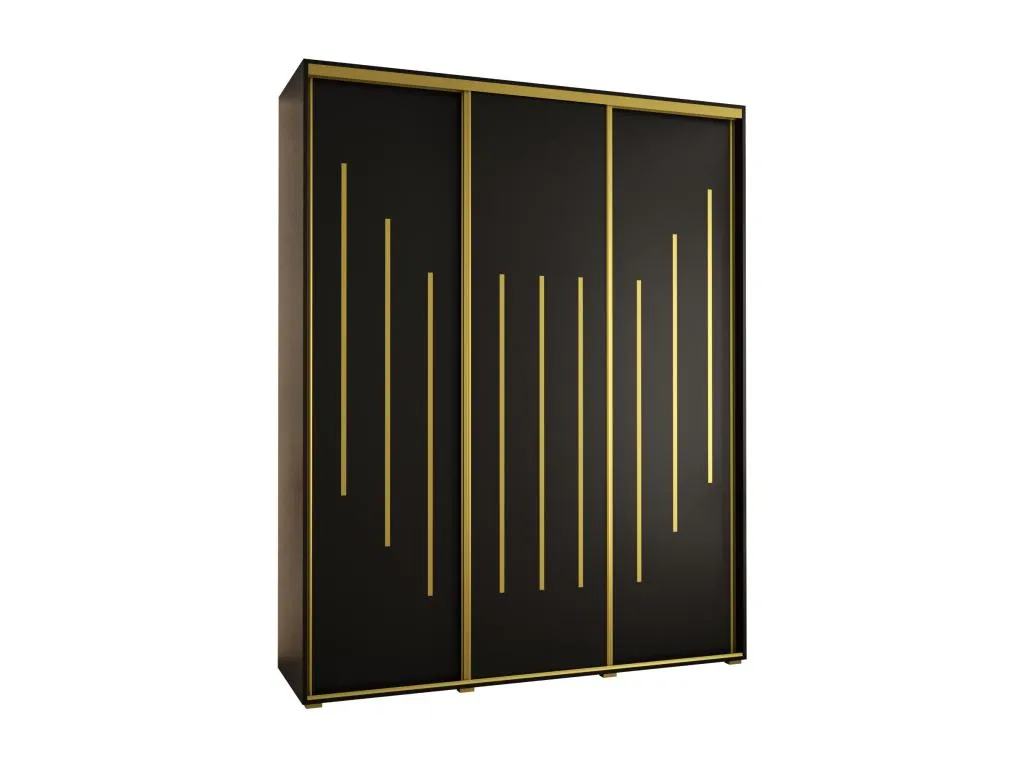 ARMARIO Casabellaes 8 DE PUERTAS CORREDERAS 235.2/200/60 3 puertas (Negro/Negro/Oro) 71813GRVZ