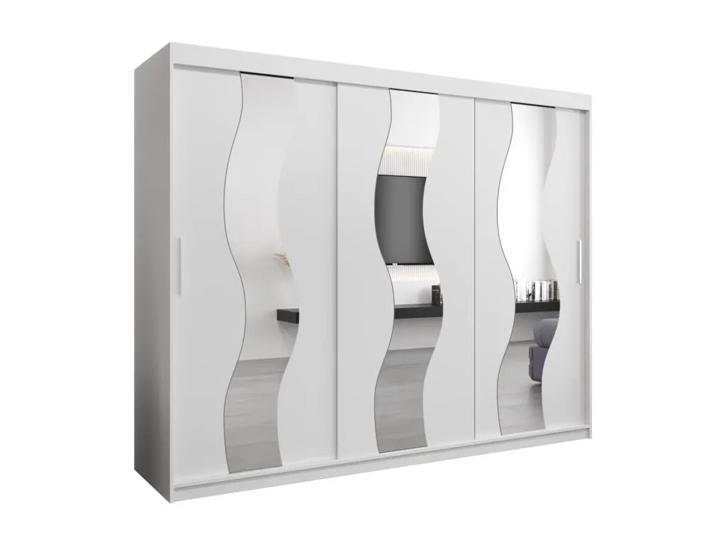 Armario Francomuebleses de puertas correderas 200/250/62 3 puertas (blanco/blanco)
