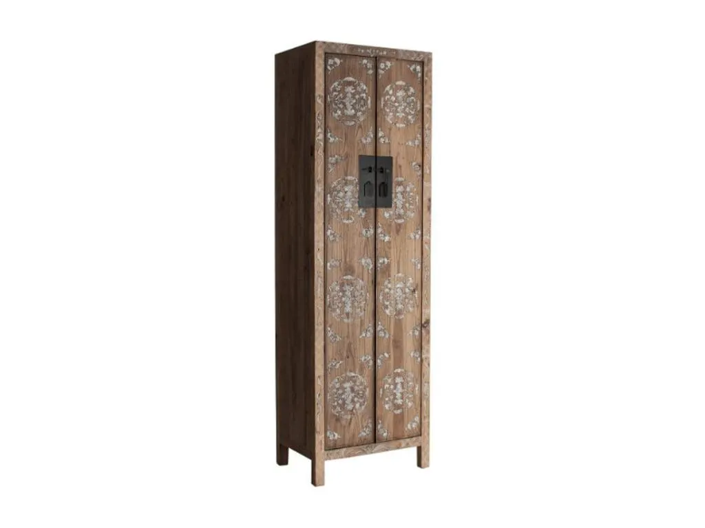 Armario oriental Sancaldeco de 2 puertas de Sancaldeco macizo reciclado oscuro 13535YNET