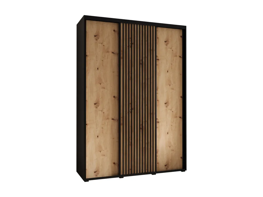 ARMARIO Vivircalido 1 DE PUERTAS CORREDERAS 235.2/170/45 3 puertas (negro/artisan) vxfw51319