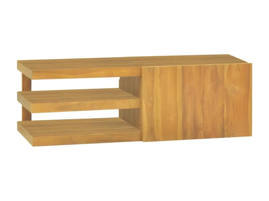 Armario de baño de pared Decoencanto maciza de teca 90x40x30 cm