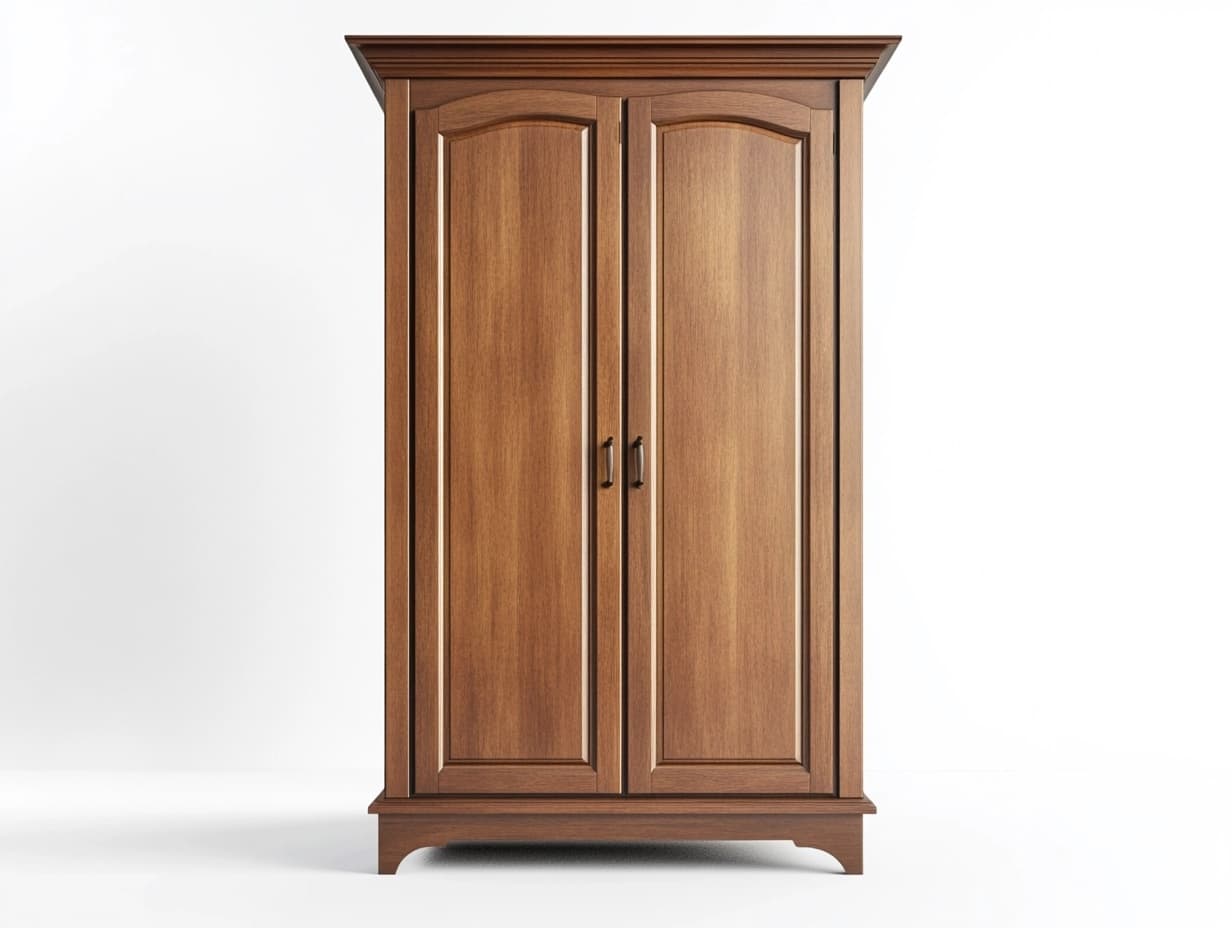 Armario de Madera de Dos Puertas Grande Marrón