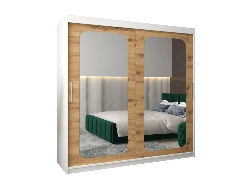 ARMARIO Lluesmahome T3 DE PUERTAS CORREDERAS 200/200/62 2 puertas (blanco/artisan) 61605LODZ